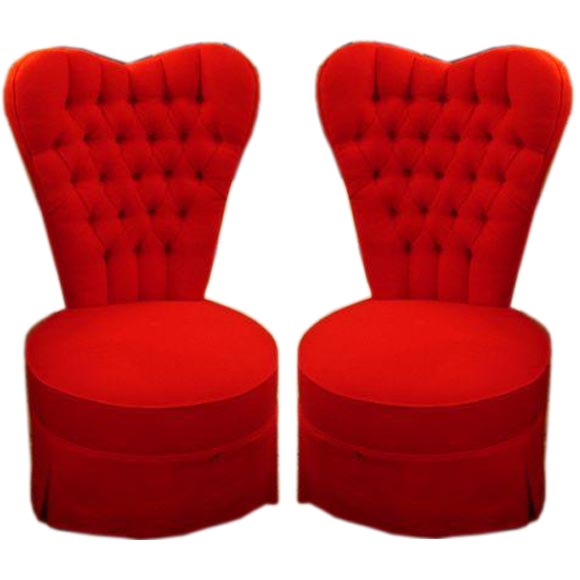 Pair of Heart Shaped Bedroom Chairs