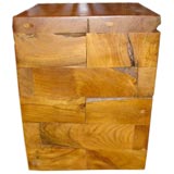 Block Wood Side Table