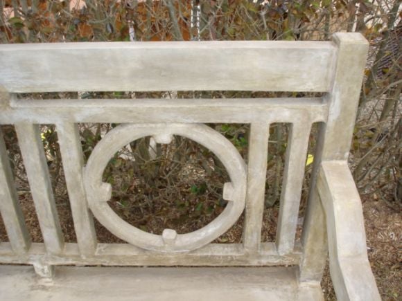 American Concrete Garden Bench
