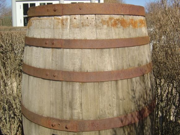 Wood Barrels with Metal Bandings 2