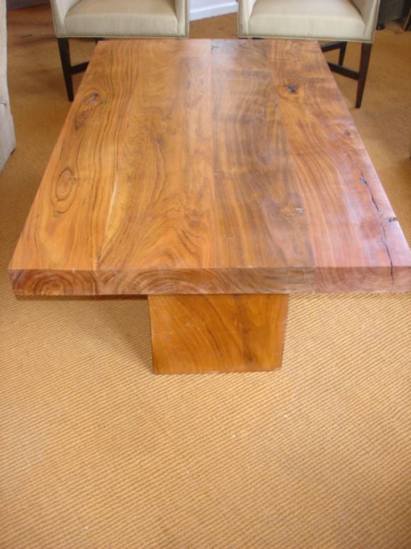 Zen Acacia Wood Coffee Table with Thick Wood Top<br />
60