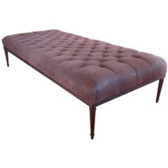 Leather and Iron Bench