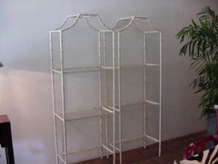 Metal Faux Bamboo Bookcases
