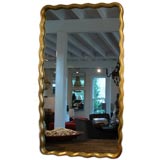 Scalloped Gold Mirror