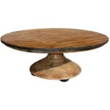 Round Wood "Jardin" Dining Table