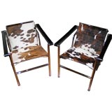 Pair of Reproduction Le Corbusier LC1 Chairs.