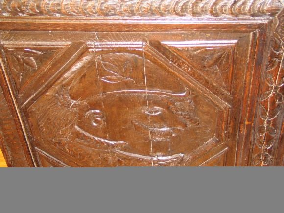 18th Century and Earlier French Carved Coffer For Sale