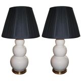 Pair of Large Three Ball Lamps by Christopher Spitzmiller