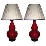 Pair of Aurora Double Gourd Lamps by Christopher Spitzmiller