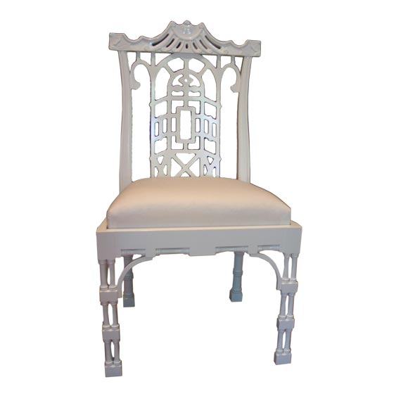 Reproduction Chinese Chippendale Dining Chair For Sale