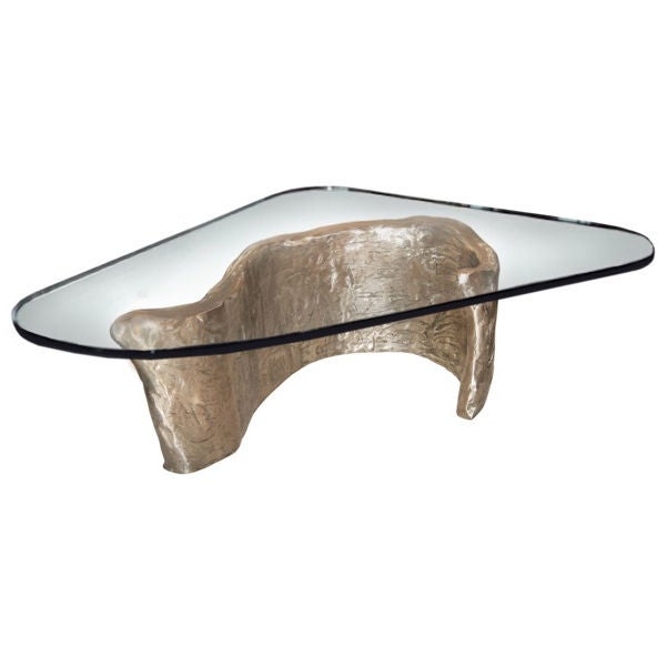 Bronze and Glass Coffee Table Designed by Craig Van Den Brulle For Sale