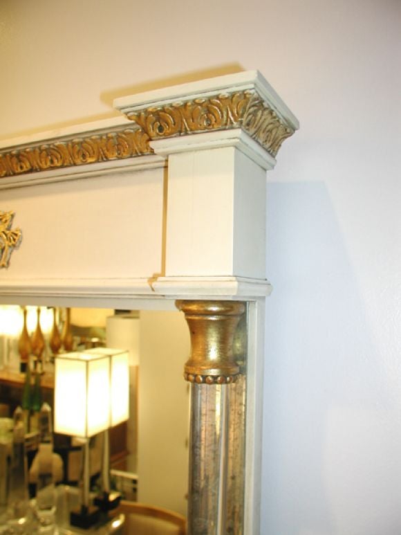 American Grosfeld House Mirror with Lucite Columns For Sale