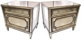 Pair of Antique Mirrored Side Tables