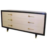 Italian 40's Dresser in Limed Oak with Faux Parchment drawers