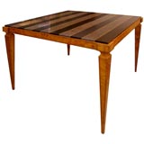 Tommi Parzinger Brass Inlayed Marble Top Game Table