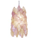 Carlos Scarpa Polyhedral Champagne &Pale Purple Chandelier