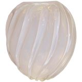 Large Seguso Opalescent White Glass Vase
