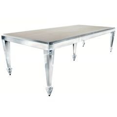 Pentandria Lucite and Stone Dining Table by Craig Van Den Brulle