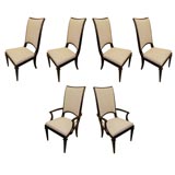 Set of 6 John Widdicomb Dining Chairs / 2 ARM / 4 SIDE