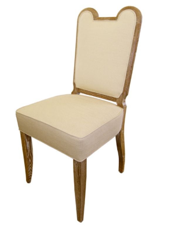 Set of 8 James Mont Limed Oak Dining Chairs