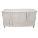 Widdicomb Bleached Walnut Dresser with Carved Leaf Pulls