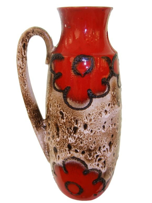 Large West German Ceramic Vessel by Scheurich Keramik For Sale