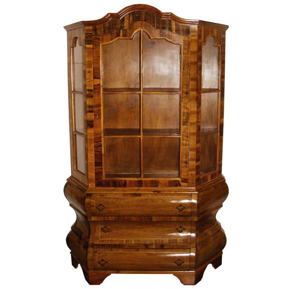 French Walnut Cabinet C. 1920's For Sale