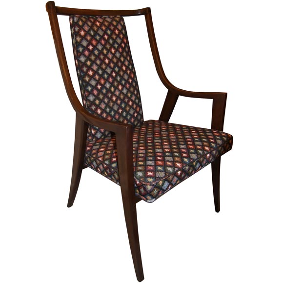 Set of 6 Harvey Probber Mahogany Dining Chairs For Sale