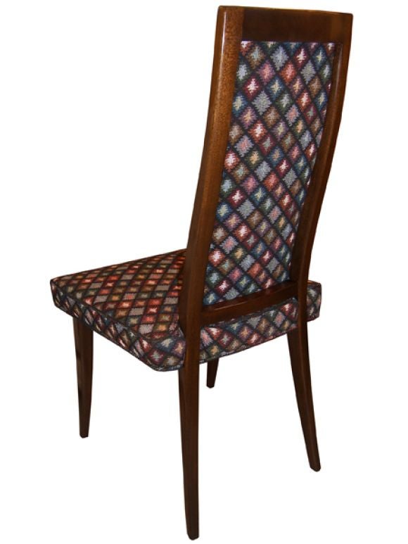 Set of 6 Harvey Probber Mahogany Dining Chairs In Excellent Condition For Sale In New York, NY