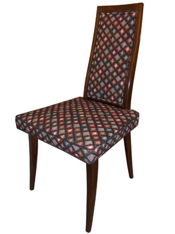 American Set of 6 Harvey Probber Mahogany Dining Chairs For Sale