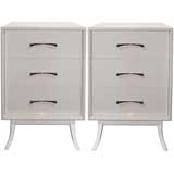 Pair of 1950
s White Lacquer Side Tables