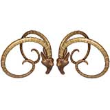 Pair of Bronze Gazelle Dining Table Bases