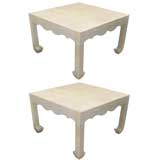 Pair of Shagreen Covered Side Tables in Manner of Jean-Michel Fr