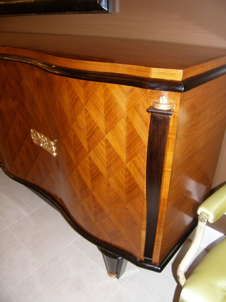 French Walnut and Rosewood Sideboard with Bronze Details For Sale 3