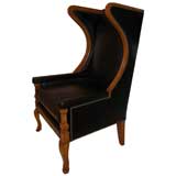 1970
s Wing Back Chair in Walnut