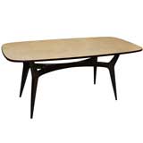 Ico Parisi Rosewood Dining Table with Marbleized Glass Top