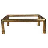 Coffee Table with Inset Glass Top by Mastercraft