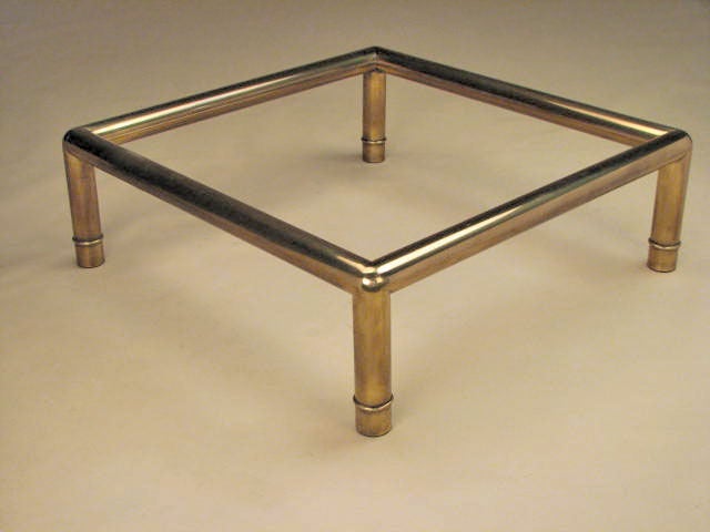 Coffee Table with Inset Glass Top by Mastercraft 1