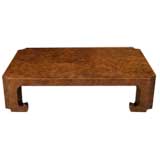Coffee Table in Exotic Maidou Burl by Baker Furniture