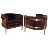 Pair of Chic Lounge Chairs designed by Harvey Probber