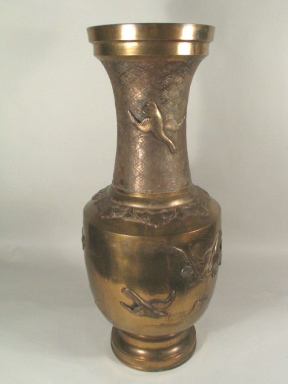 Oversized Japanese Brass Vessel For Sale at 1stdibs
