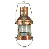 Circa 1940
s Copper nautical lantern