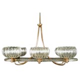 Murano Glass Ceiling Fixture, circa 1940s 1