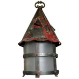 Antique Circa 1910's Blackened Copper Lantern