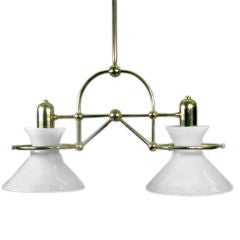 Two-Light Milk Glass Ceiling Fixture 1