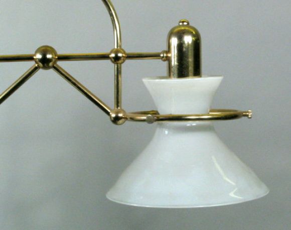 Italian 50% OFF SALE SELECTED ITEMS Mid Century Two-Light Milk Glass Ceiling Fixture