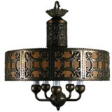Circa 1940's Pierced Brass Lantern