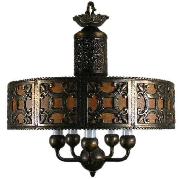 Circa 1940
s Pierced Brass Lantern