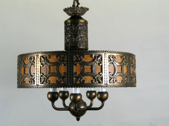 Circa 1940's Pierced Brass Lantern