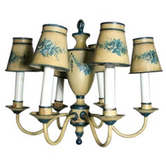 Hand painted French tole chandelier